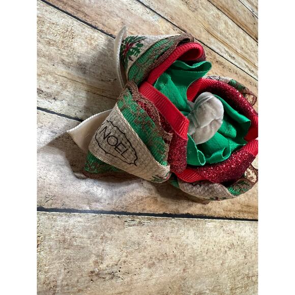 Lilly Reese Bowtique 4" Noel Burlap Christmas Wreath Bow - Picture 2 of 3